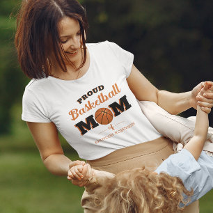 Personalisiertes Stolz Basketball-Mutter T-Shirt