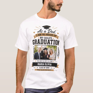 Personalisiertes Stolz Papa Abschluss Custom  T-Shirt