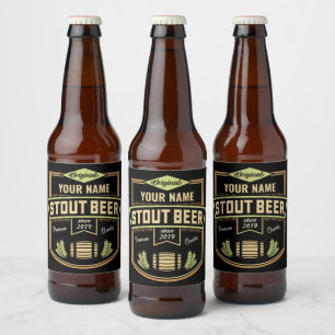 Personalisiertes Stout Dark Ber Breing Label Bar Bierflaschenetikett