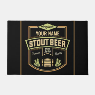 Personalisiertes Stout Dark Ber Breing Label Bar Fußmatte