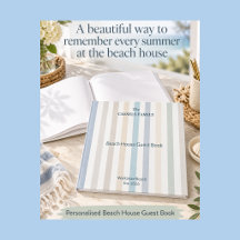 Personalisiertes Strandhaus-Gästebuch | Familienna