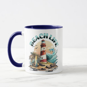 Personalisiertes Strandleben Tasse