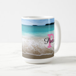 Personalisiertes Strandthema Kaffeetasse