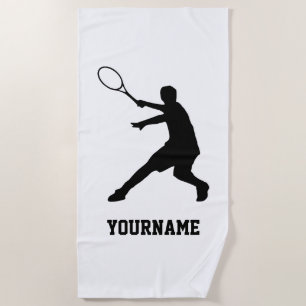 Personalisiertes Strandtuch für Tennisspieler und 