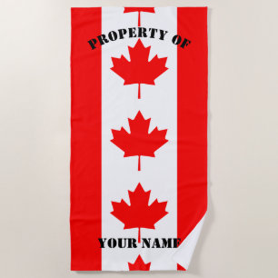 Personalisiertes Strandtuch unter kanadischer Flag