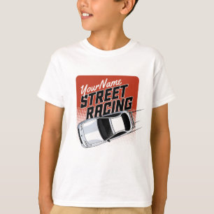 Personalisiertes Straßenrennen Rennwagen Motorspor T-Shirt