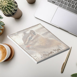 Personalisiertes Streifenhörnchen Notizblock