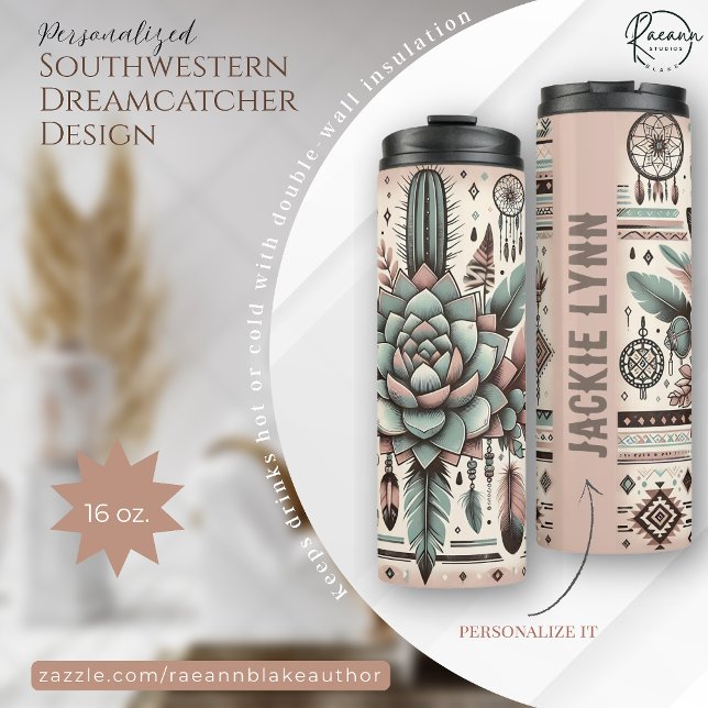 Personalisiertes Südwest-Traumfänger-Design Thermosbecher (Von Creator hochgeladen)