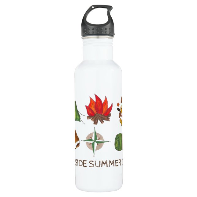 Personalisiertes Summer Camp Camping Wasserflasche Trinkflasche (Vorderseite)
