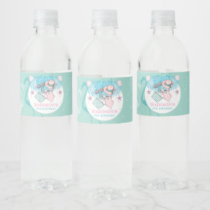 Personalisiertes Summer Pool-Party Wasserflaschenetikett