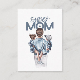 Personalisiertes Super-Mama-Geschenk mit Sohn und Begleitkarte