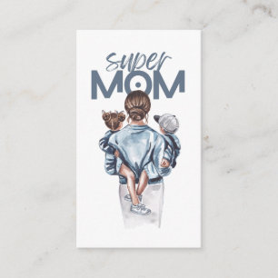 Personalisiertes Super-Mama-Geschenk mit Sohn und Begleitkarte