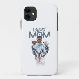 Personalisiertes Super-Mama-Geschenk mit Sohn und Case-Mate iPhone Hülle