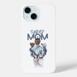 Personalisiertes Super-Mama-Geschenk mit Sohn und  Case-Mate iPhone Hülle