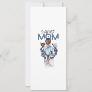 Personalisiertes Super-Mama-Geschenk mit Sohn und  Einladung