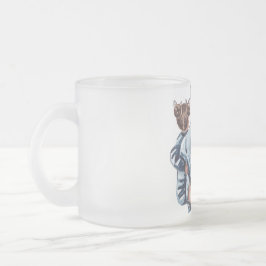 Personalisiertes Super-Mama-Geschenk mit Sohn und  Mattglastasse