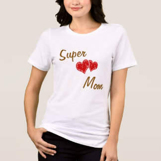 Personalisiertes Super-Mom-T-Shirt | Benutzerdefin Tri-Blend Shirt