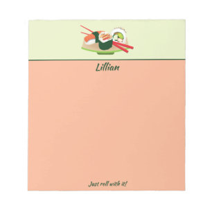 Personalisiertes Sushi-Notizblock Notizblock