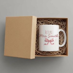 Personalisiertes Süßes Band Coquette zukünftige Mr Kaffeetasse