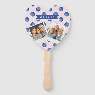 Personalisiertes Süßes Blaubeer-Aquarell-Geschenk Fächer