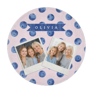 Personalisiertes Süßes Blaubeer-Wasserfarben-Gesch Schneidebrett