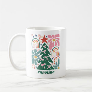 Personalisiertes Süßes Coquette-Schleifen-Blumen-W Kaffeetasse