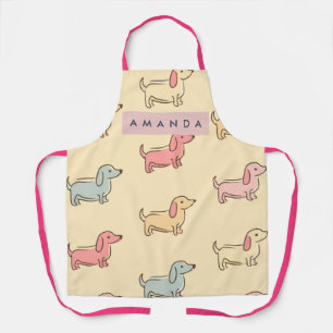 Personalisiertes Süßes-Dachshund-Muster Schürze