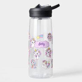 Personalisiertes süßes Einhorn Trinkflasche