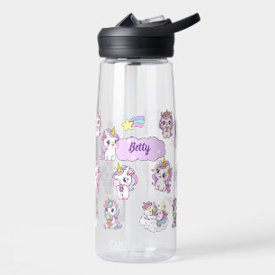 Personalisiertes süßes Einhorn Trinkflasche