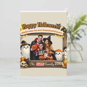 Personalisiertes süßes Geisterfamilien-Halloween-F Einladung