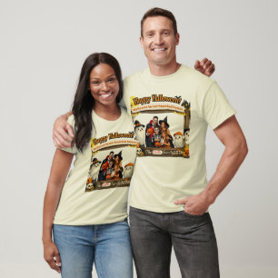 Personalisiertes süßes Geisterfamilien-Halloween-F T-Shirt