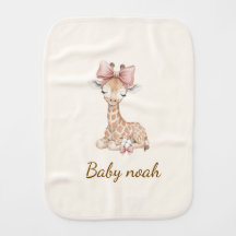 Personalisiertes süßes Giraffen-Babytuch - Maßanfe