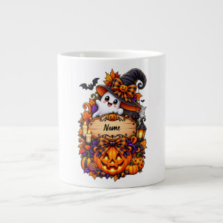 Personalisiertes süßes Halloween-Geist-Foto-Shirt Jumbo-Tasse