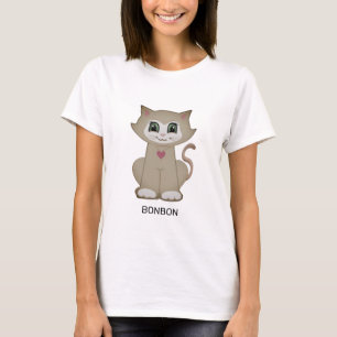 Personalisiertes süßes Kätzchen-T-Shirt T-Shirt