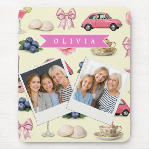 Personalisiertes Süßes Koketten-Rosa-Koktasselband Mousepad