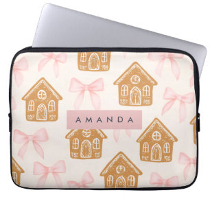 Personalisiertes süßes Lebkuchenhäuschen Laptopschutzhülle