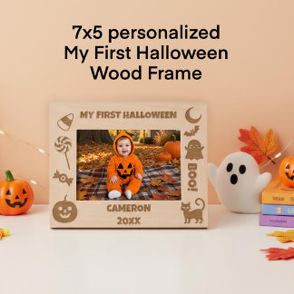 Personalisiertes Süßes Mein Erstes Halloween  Geätzte Rahmen