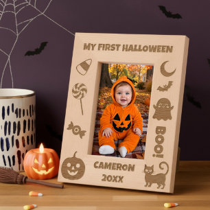 Personalisiertes Süßes Mein Erstes Halloween Geätzte Rahmen
