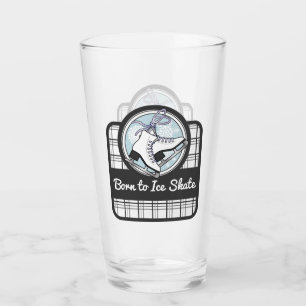 Personalisiertes Süßes Modernes Tartan Eislaufen Glas