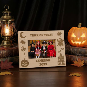 Personalisiertes Süßes oder Saures Halloween Geätzte Rahmen