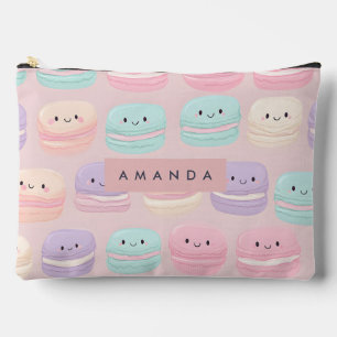 Personalisiertes Süßes Pastell-Macaron-Lächeln Zubehörtasche