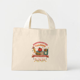 Personalisiertes süßes Retro-Kindergartenerzieher- Mini Stoffbeutel