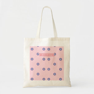 Personalisiertes süßes rosa böse-Augen-Geschenk zu Tragetasche