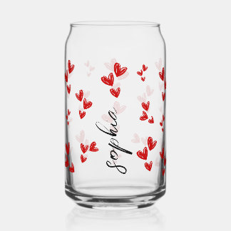 personalisiertes süßes Valentinsgeschenk - rote He Dosenglas