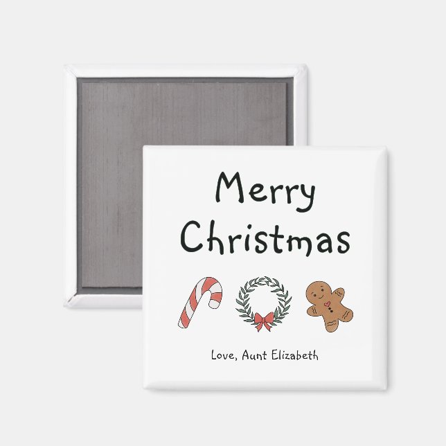 Personalisiertes Süßes Whimsical Einfaches Frohes  Magnet (Vorderseite/Rückseite)