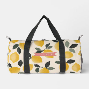 Personalisiertes Süßes Zitronenmuster Frischer Som Duffle Bag