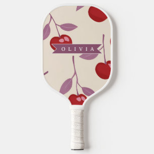 Personalisiertes Süßkirschen-Muster Süß Mädchen Re Pickleball Schläger