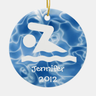Personalisiertes Swim-Design Keramik Ornament