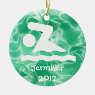 Personalisiertes Swim-Design Keramikornament