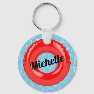 Personalisiertes Swimmingpool-Rot-Rohr Schlüsselanhänger